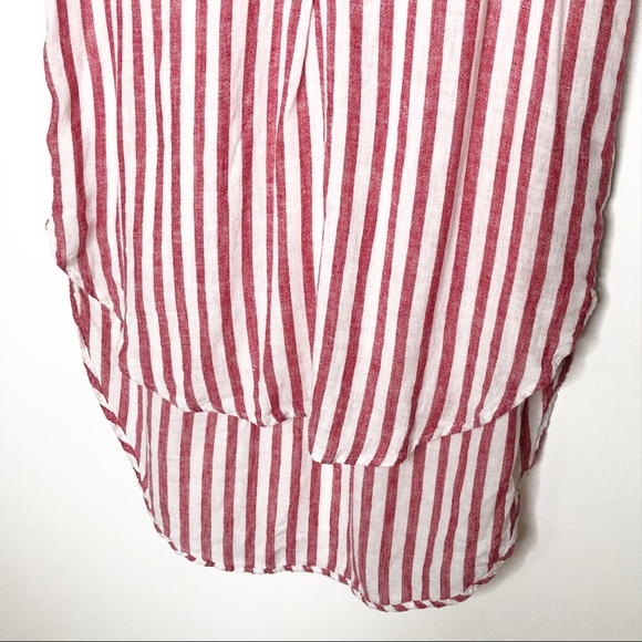Rails | Jules Linen Blend Striped Button Tunic S - Picture 4 of 8